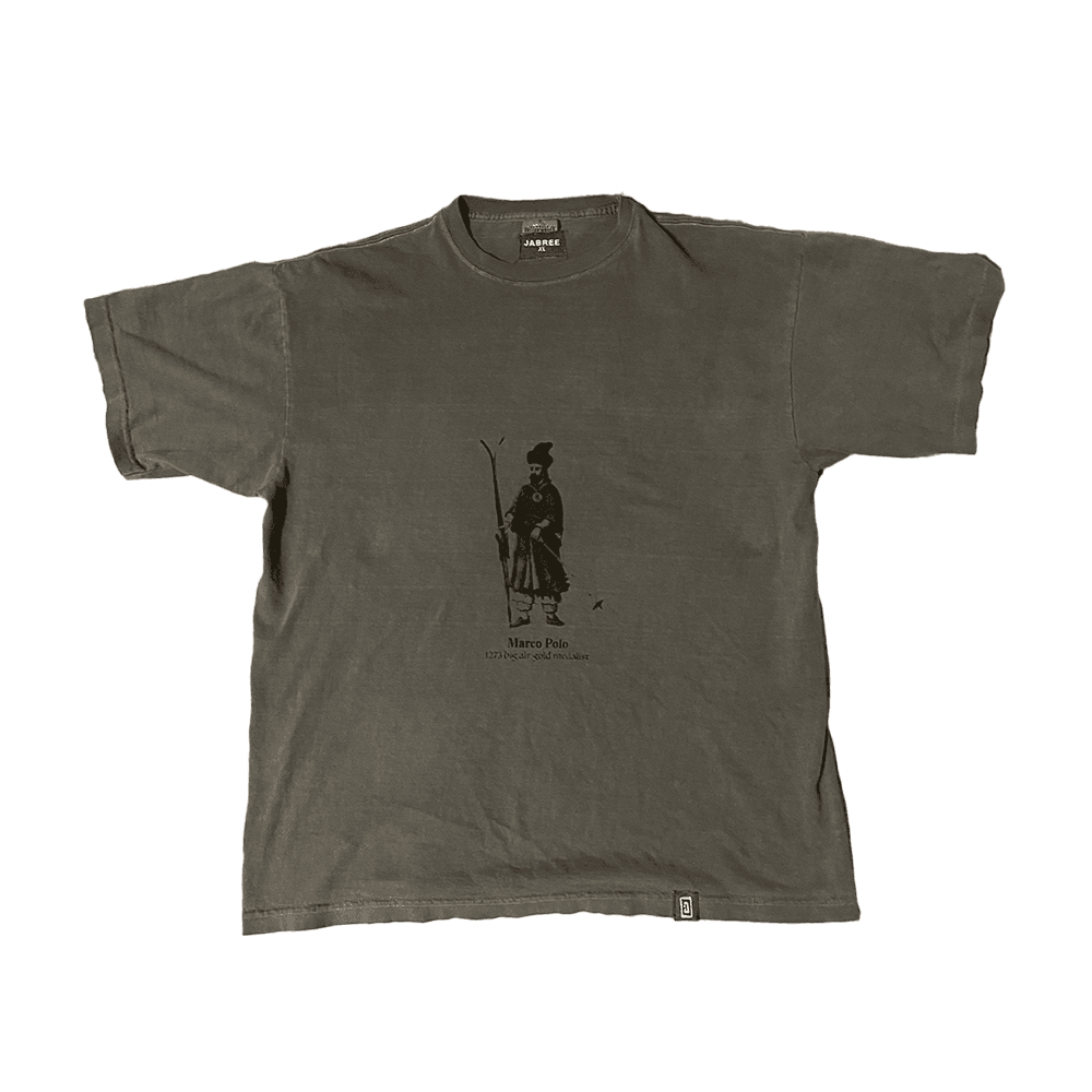 Marco polo skier screen printed t-shirt