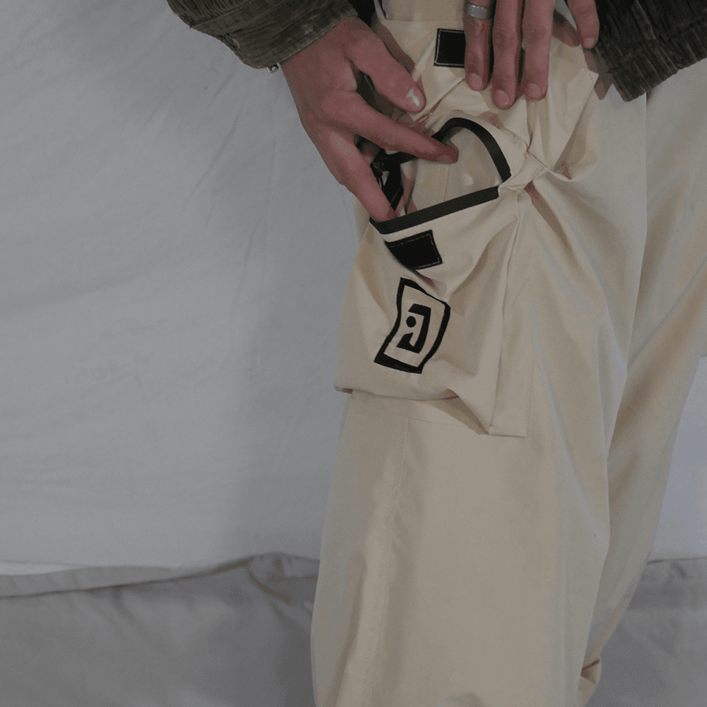 baggy snowpant cream