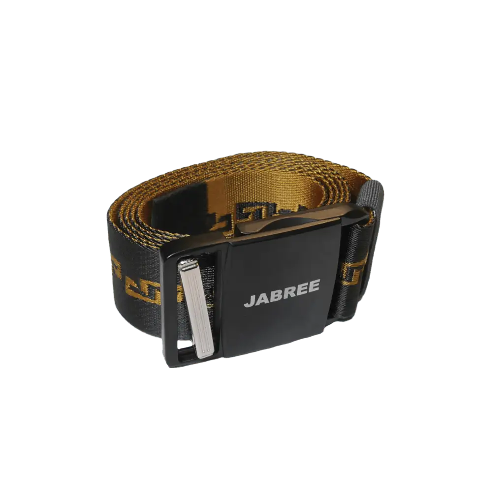 jabree belt in black and gold colorway